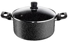 TEFAL BRUT STONE - STEWPOT+LID 24CM - أوعية للطبخ