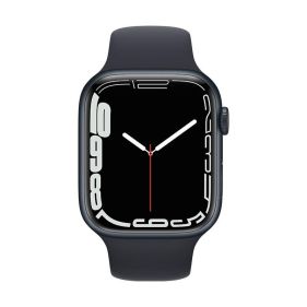 Apple Watch Series 7 GPS, 45mm Midnight Aluminium Case with Midnight Sport Band - اكسسوارات ايواتش