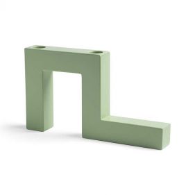 CANDLE HOLDER TUBE MEDIUM MINT - أنبوب حامل شمعة بلون النعناع متوسّط