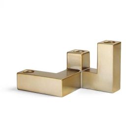 CANDLE HOLDER TUBE SMALL GOLD - أنبوب حامل شمعة ذهبي صغير