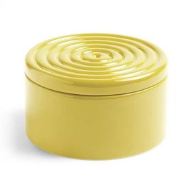 BOX ROUND YELLOW - علبة دائرية صفراء