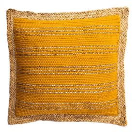 CUSHION CHINDI STRIPE HONEY 50X50 - وسادة HONEY ذات شرائط صينية - حجم:   50X50