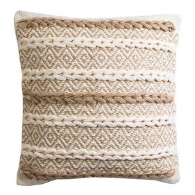 JUTE/COTTON CUSHION SAVANA 45X45 - وسادة سافانا مصنوعة من قماش الجوت / القطن - حجم 45X45.5