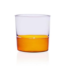 WATER AMBER/PINK GLASS - كوب من الزجاج الوردي