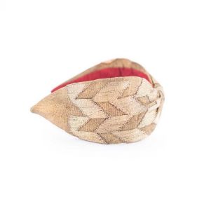 EMBROIDERED HEADBAND BRONZE  - باند شعر مطرز بلون البرونز