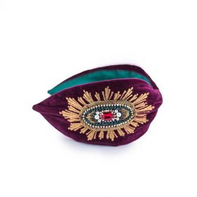 EMBROIDERED HEADBAND PURPLE  - باند شعر مطرز باللون البنفسجي