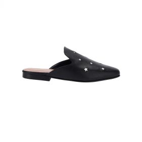 MULES MAJESTIC LEATHER WHITE STARS  - حذاء MULES MAJESTIC جلد أبيض ذات نجوم بيضاء