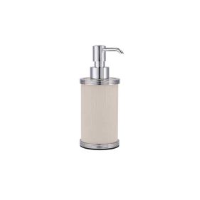 CAROL SOAP DISPENSER DIAM. 6.5X H 15 CREAM - موزع صابون كارول -باللون الكريمي - حجم 6.5X H 15