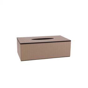 RECTANGULAR TISSUE BOX 24X12X H 7.5 TAUPE - علبة مناديل مستطيلة