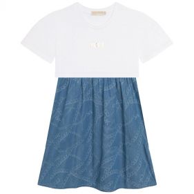 GIRL SHORT SLEEVED DRESS - فستان