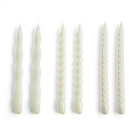CANDLE-LONG MIX SET OF 6-OFF-WHITE  - شموع