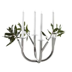 TOGETHER CANDLE HOLDER BRASS NICKEL - حامل شمع