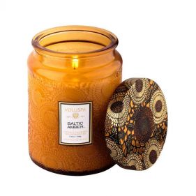 BALTIC AMBER LARGE JAR CANDLE 18OZ- شمعة