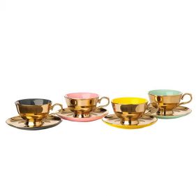 TEACUPS SET LEGACY GOLD SET 4 - أطقم الشاي والقهوة