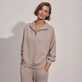 HAWLEY HALF ZIP SWEAT  - بلوزة صوف