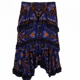 BEADED MIDI SKIRT  - تنورة