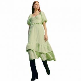 SHORT SLEEVE MIDI DRESS  - فستان