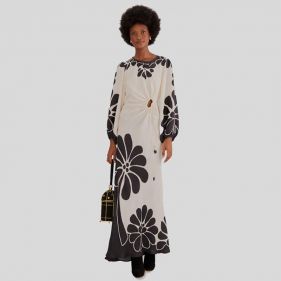 CUT OUT LONG SLEEVE MAXI DRESS - ÙØ³ØªØ§Ù†