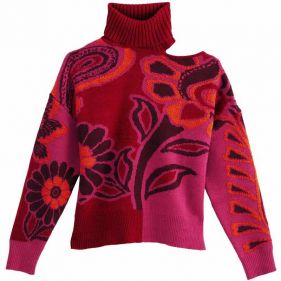 NECK KNIT SWEATER  - بلوزة صوف