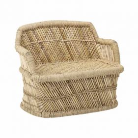 NATURAL STRAW GRASS BENCH 92 X 48 X 92 - كرسي