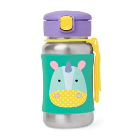 Zoo Ss Straw Bottle Unicorn - زجاجة رضاعة 