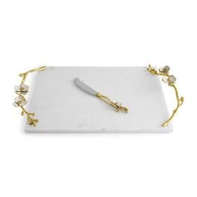 ORCHID LARGE CHEESE BOARD W/ KNIFE - لوحات