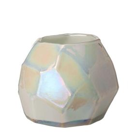 CANDLE HOLDER GRAPHIC LUSTER WHITE - حامل شمع
