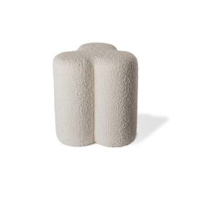 STOOL CLOVER BOUCLE ECRU - البراز