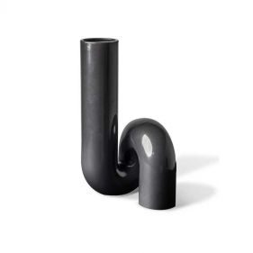 VASE YOURTUBE BLACK - مزهرية