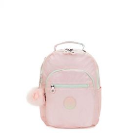 SMALL BACKPACK BLUSH METALLIC - شنطة ظهر
