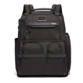 TUMI ALPHA COMPACT LAPTOP BRIEF PACK BLACK OS