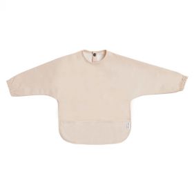 SLEEVED BIB  CORAL PINK - مريلة