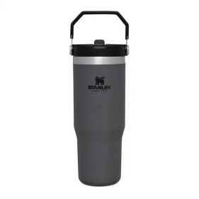 STANLEY ICE FLOW GO 87030OZ FLIP STRAW WTR BTL CHARCOAL-10-09993-0194 - شفاطة قابلة للطي