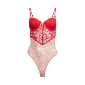 BOUQUET LACE HEART BODYSUIT  - بدلة من قطعة واحدة