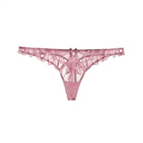 LUREX LACE LILY EMBROIDERY THONG  - سروال داخلي