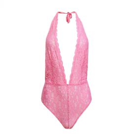 CHARLOTTE LACE HALTER TEDDY  - بدلة من قطعة واحدة