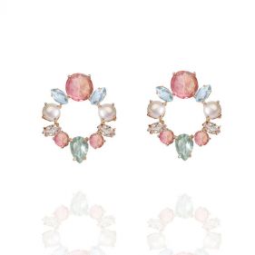 14K  CANDY CABANA WREATH STUDS - أقراط