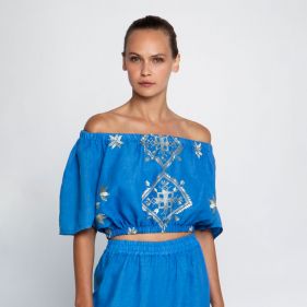 TOP LEFKADA STRAPLESS - توب