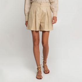 SHORTS LONG CROSS PLEATES - سروال قصير