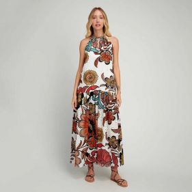 BRODERIE MAXI DRESS - فستان