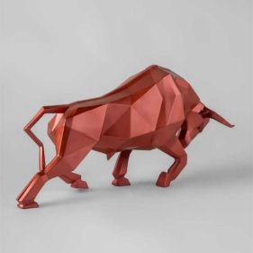 BULL METALLIC RED: LLADRO - الديكورات