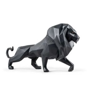 LION MATTE BLACK: LLADRO - الديكورات
