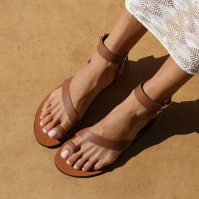 CHUNKY GLADIATOR LEATHER SANDALS  - صنادل نسائية