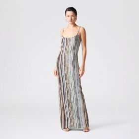 SLEEVELESS LONG DRESS  - فستان