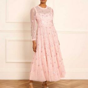 SHOOTING STARS LS ANKLE GOWN - فستان