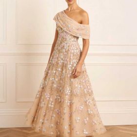 EVERETT BLOOM OS NKLE GOWN - فستان