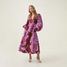 INFLORESCENCE MIDI DRESS - فستان