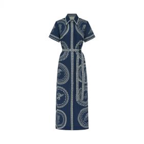 OCEANE LINEN SHIRTDRESS - فستان