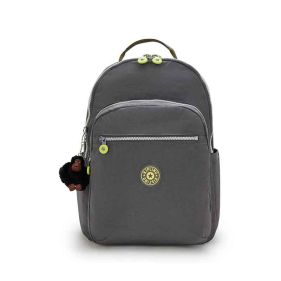 SEOUL LAP LARGE BACKPACK : KIPLING : BACK TO GREY : OS - شنطة ظهر