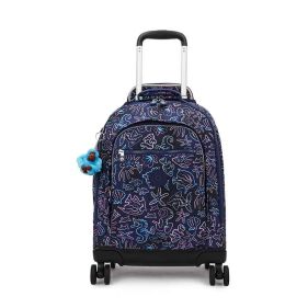 NEW ZEA LARGE WHEELED BACKPACK : KIPLING : DISCO FISH : OS - حقائب مزودة بعجلات